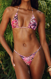 Golden Hour Bikini Top Electric Bloom