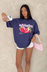 Juicy Gossip Oversized Tee Navy