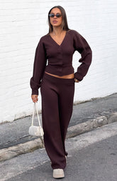 Kassandra Knit Pants Chocolate