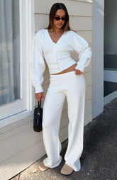 Kassandra Knit Pants Off White