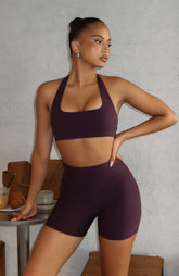Keep Up High Waisted Shorts 4" Midnight Plum