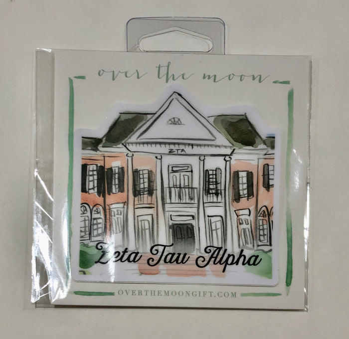 Zeta Tau Alpha House Decal
