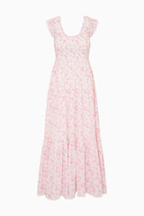 Chessie Blooming Floral Maxi Dress - RUSTIC ORCHID