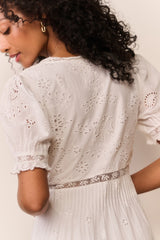 Tarragon Cotton Bandana Eyelet Midi Dress