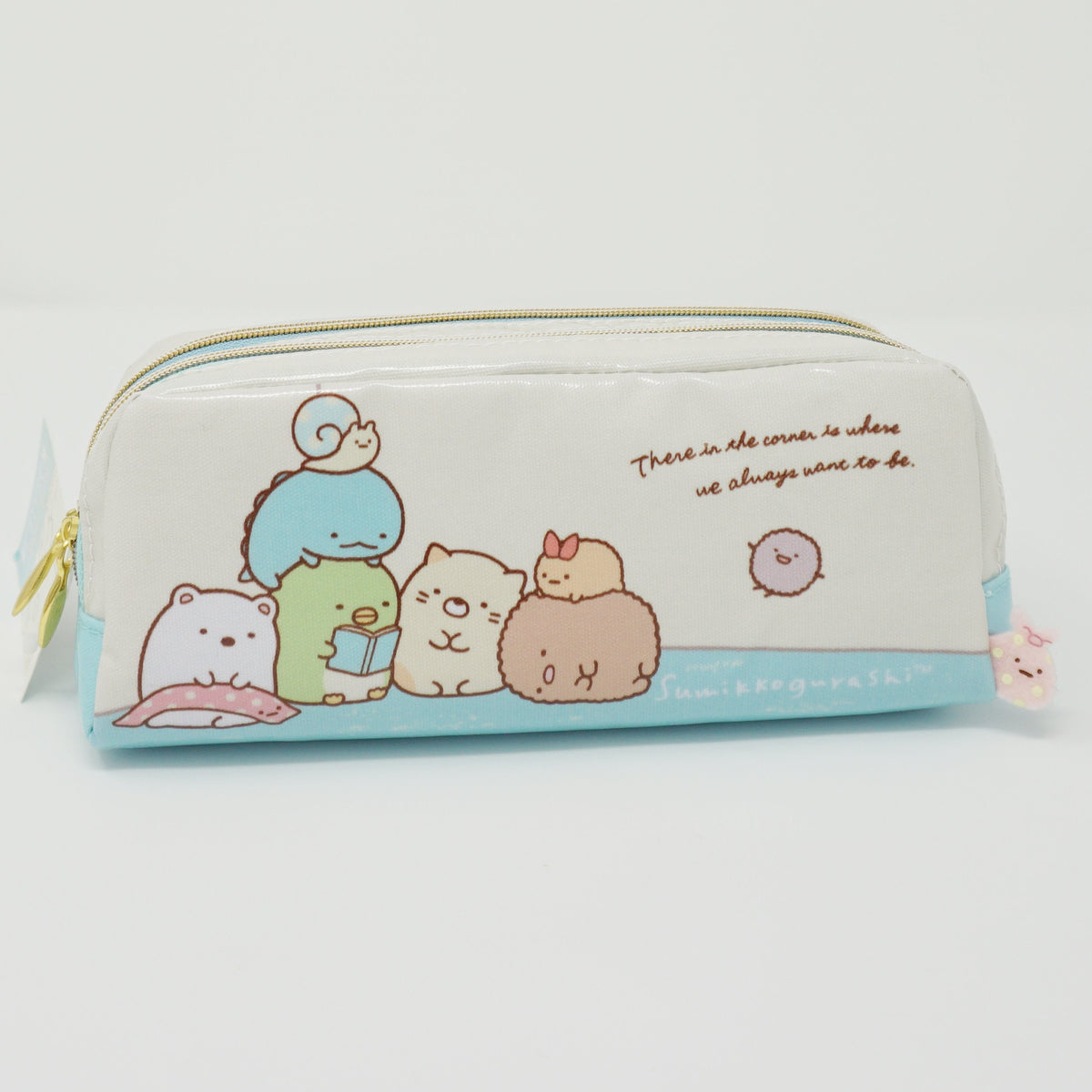 2017 Blue Musical Pattern 2 Zipper Pen Pouch - Sumikkogurashi