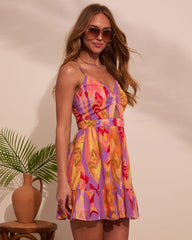 Beach Dreams Abstract Mini Dress