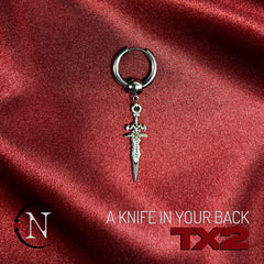 A Knife In Your Back Single Earring by TX2 ~ Limited Edition