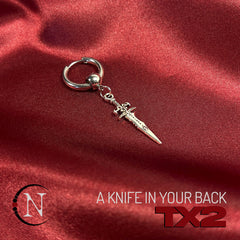 A Knife In Your Back Single Earring by TX2 ~ Limited Edition