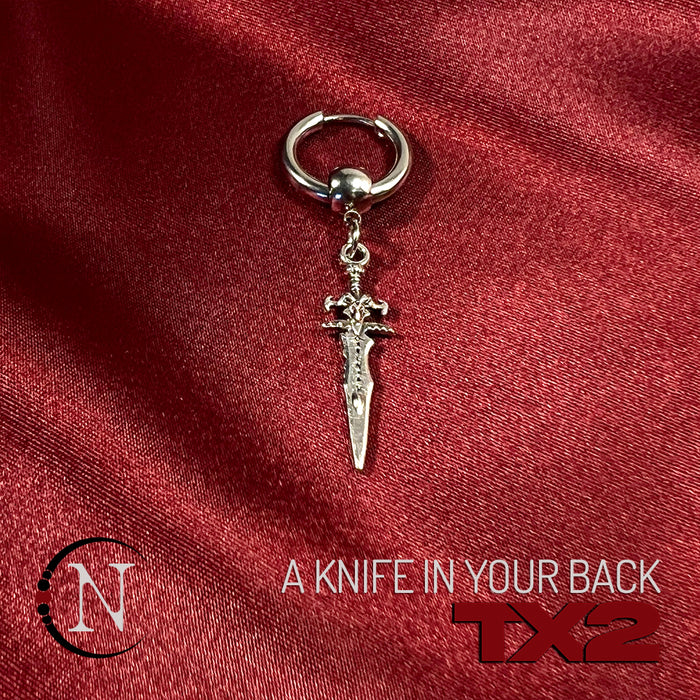 A Knife In Your Back Single Earring by TX2 ~ Limited Edition