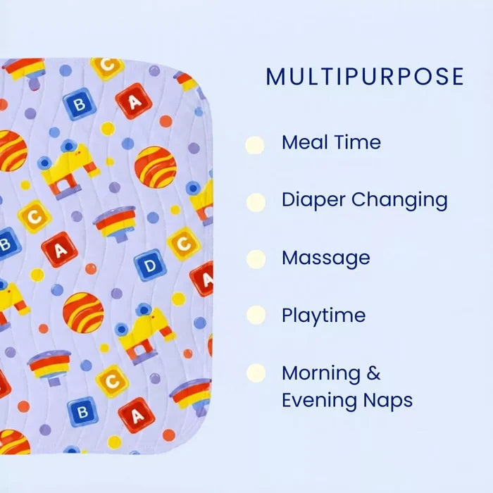 ABC Print Premium Multipurpose Baby Mat for Feeding, Diaper Changes & Playtime