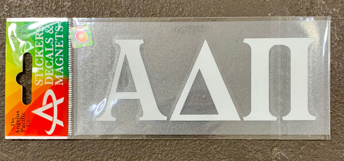 Alpha Delta Pi White Car Decal