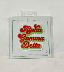 Alpha Gamma Delta Retro Decal