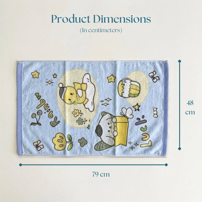 Baby Blue Printed Towel