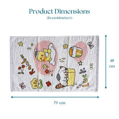 Baby Pink Printed Towel