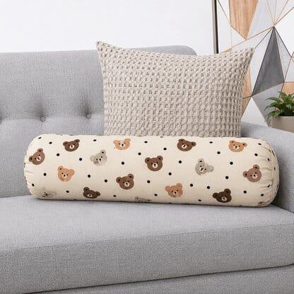 Happy Matty Bear Print Cuddle Bloster Pillow