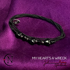 Black My Heart's A Wreck NTIO Bracelet by Johnnie Guilbert