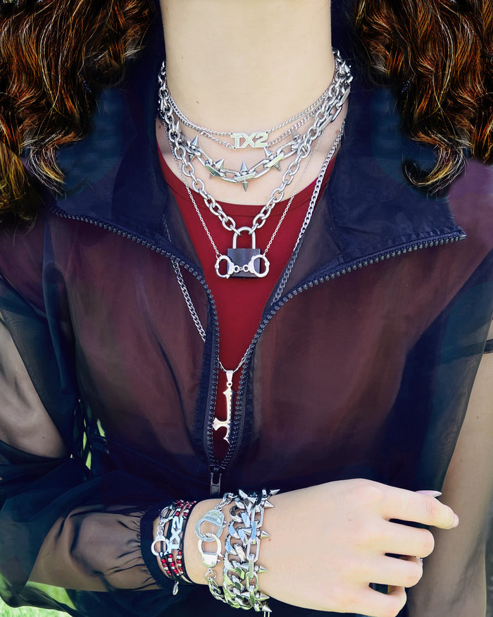 Black ~ Nameless Cross Necklace by TX2
