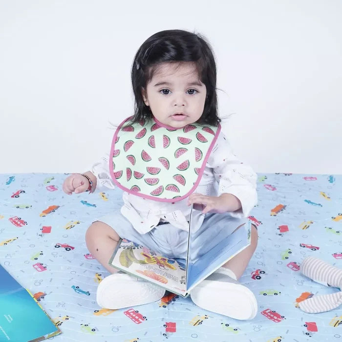 Premium Baby Play Mat with Waterproof Bib for Mealtime and Playtime