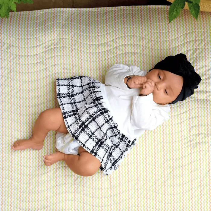 Cute Baby Relaxing on Premium Water Absorbent Baby Mat