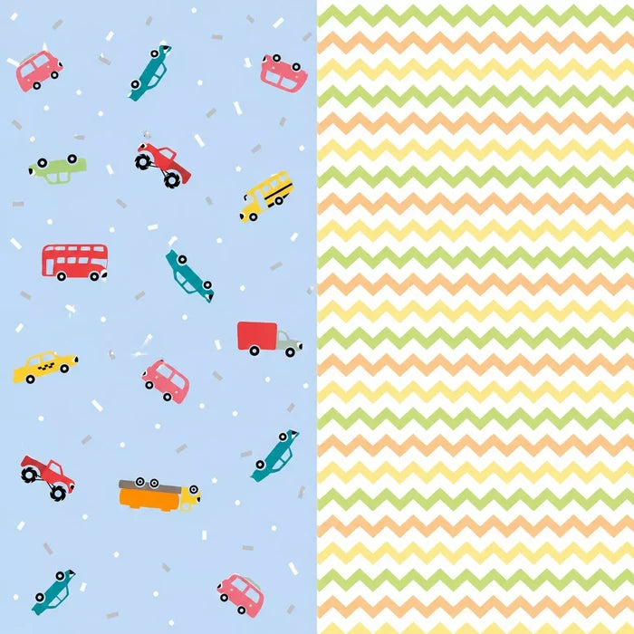 Car & Zig-Zag Print Premium Mat Combo