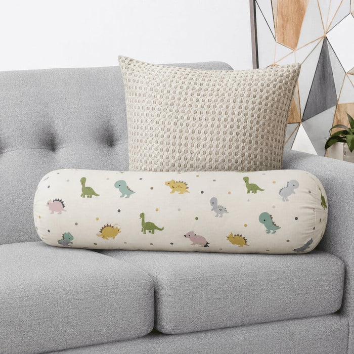 Happy Matty Dinosaur Print Cuddle Bolster Pillow