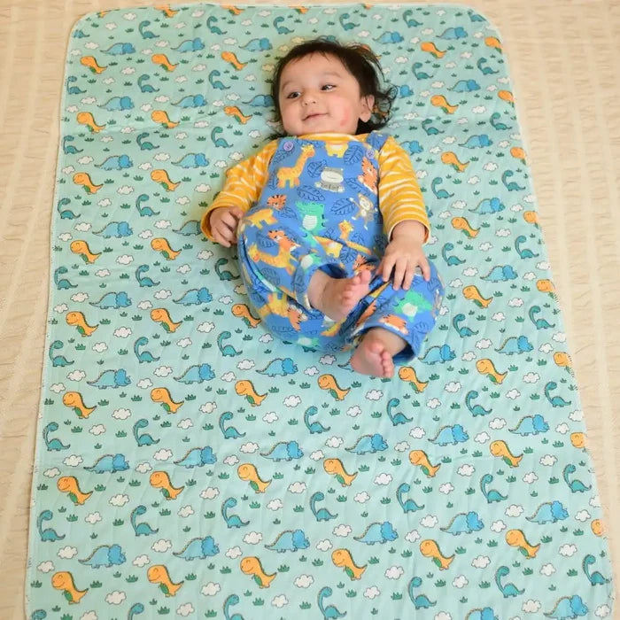 Baby Relaxing on Happy Matty Premium Absorbent Baby Mat