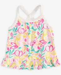 First Impressions Baby Girls Modern Tropical-Print Peplum Tank Top