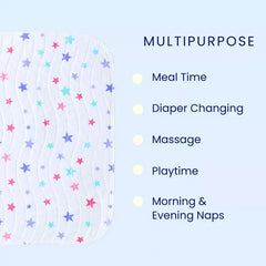 Star Print Premium Multipurpose Baby Mat for Feeding, Diaper Changes & Playtime