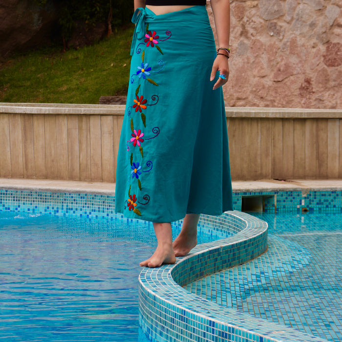 Floral Wrap Skirt