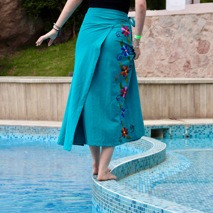 Floral Wrap Skirt
