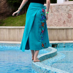 Floral Wrap Skirt