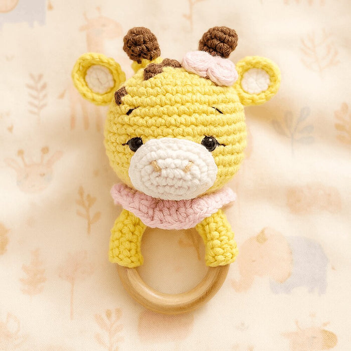 Happy Matty Handmade Giraffe Crochet Rattle