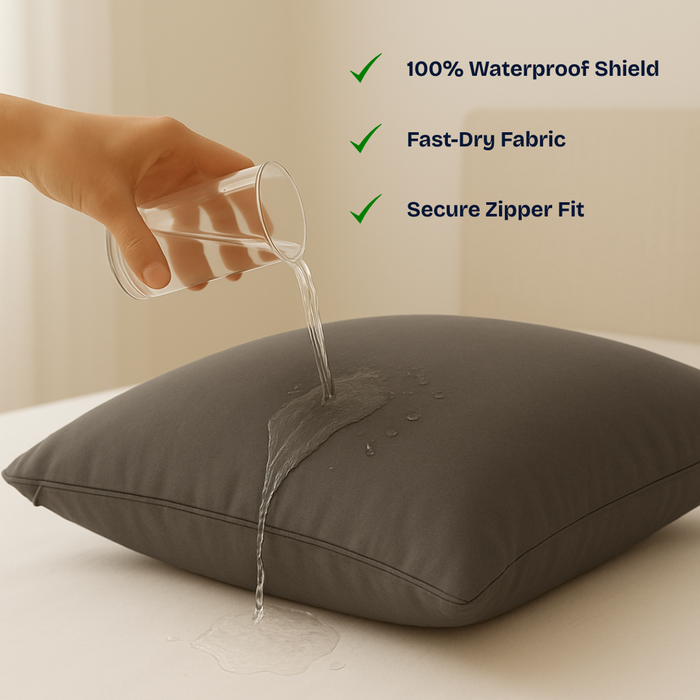 Grey Pillow Protector (Pack Of 2)