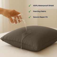 Grey Pillow Protector (Pack Of 2)