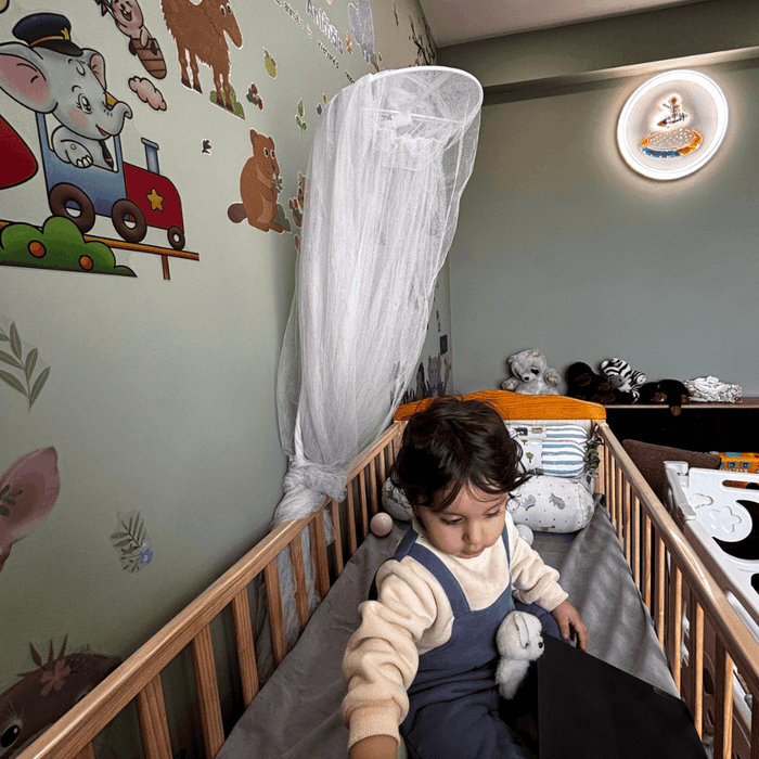 Grey Waterproof  Crib Mattress Protector Sheet