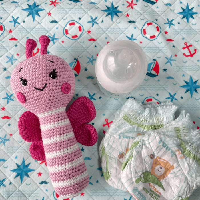 Happy Matty Handmade Butterfly Crochet Rattle