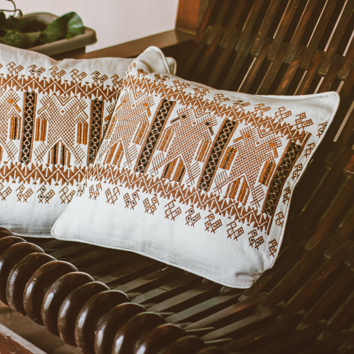 Handwoven Cushion Cover - Bicephalous Eagles