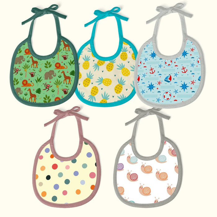 Happy Matty New Baby Bibs Medium (Pack of 5)