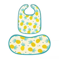 Happy Matty Pineapple Print Bib & Burp Sheet Large