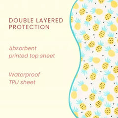 Happy Matty Double-Layer Waterproof Baby Burp with Absorbent Top Sheet and TPU Protection