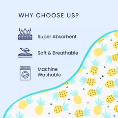 Happy Matty Baby Bib – Super Absorbent, Soft, Breathable and Machine Washable