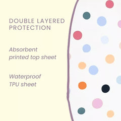 Happy Matty Double-Layer Waterproof Baby Burp with Absorbent Top Sheet and TPU Protection