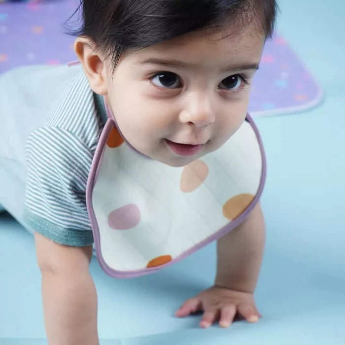 Happy Matty Polka Dot Bib & Burp Sheet Medium