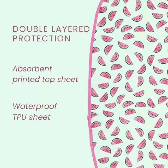Happy Matty Double-Layer Waterproof Baby Bib with Absorbent Top Layer and TPU Protection
