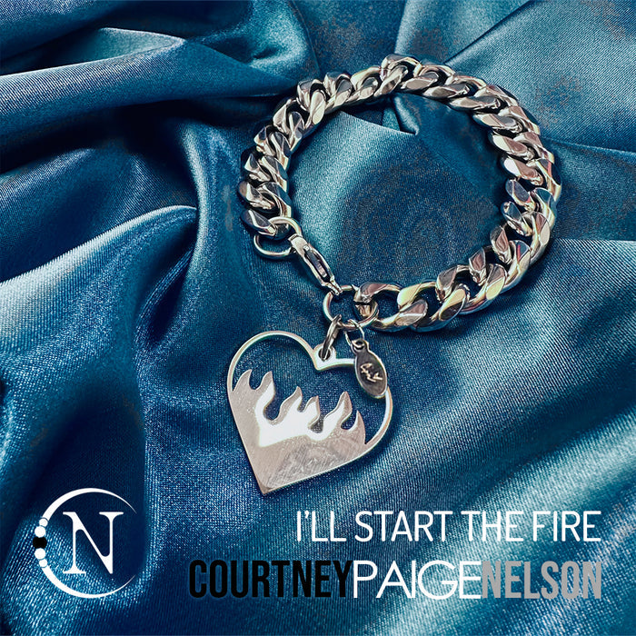 I'll Start The Fire Chain Bracelet by Courtney Paige Nelson