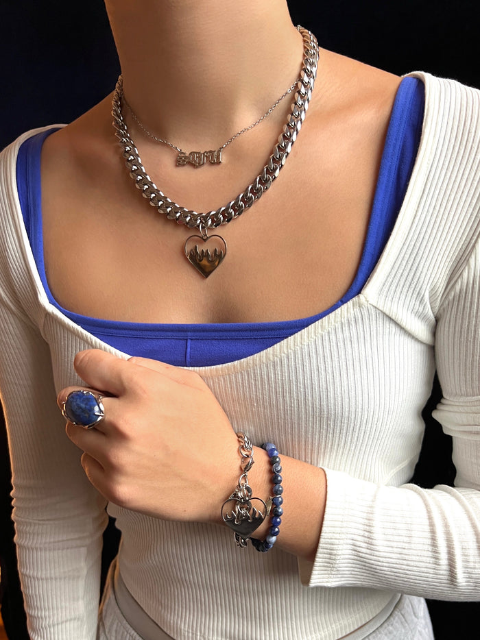 I'll Start The Fire Chain Bracelet by Courtney Paige Nelson
