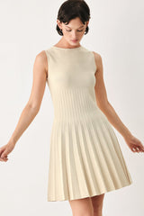 In The Wilderness Pleated Sweater Knit Dress