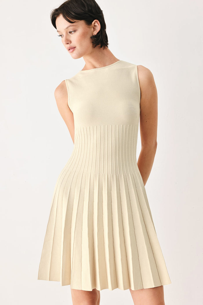 In The Wilderness Pleated Sweater Knit Dress