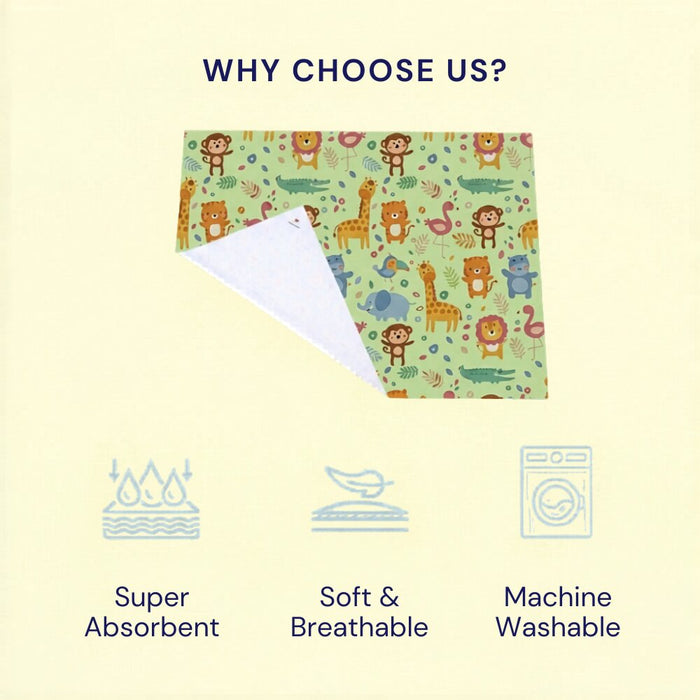 Super Soft & Machine Washable Jungle Print Crib Sheet