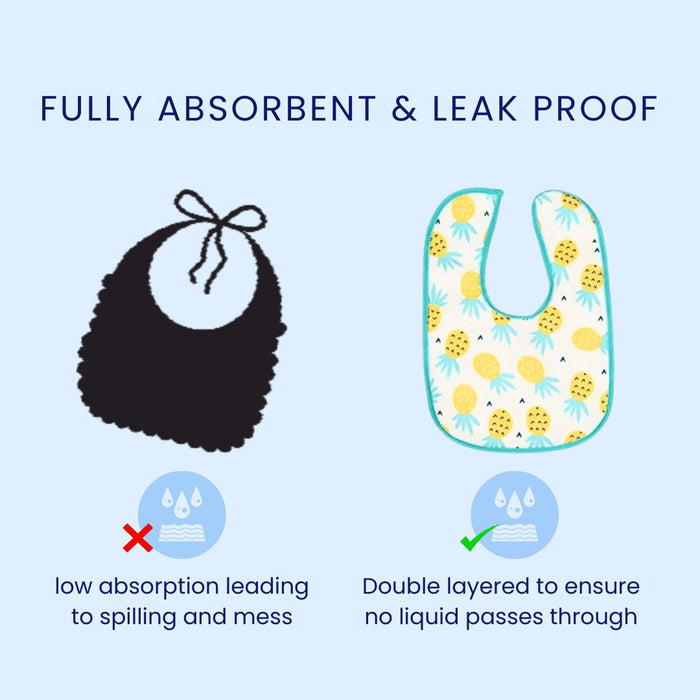 Leak-Proof Baby Bib with Double Layer Design for Maximum Liquid Protection